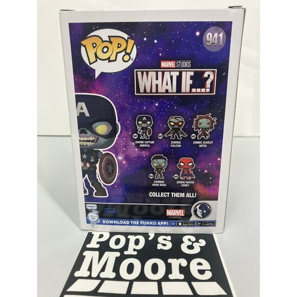 Funko Pop! Marvel What If: Zombie Captain America 941 Vinyl Figure - Picture 4 of 10